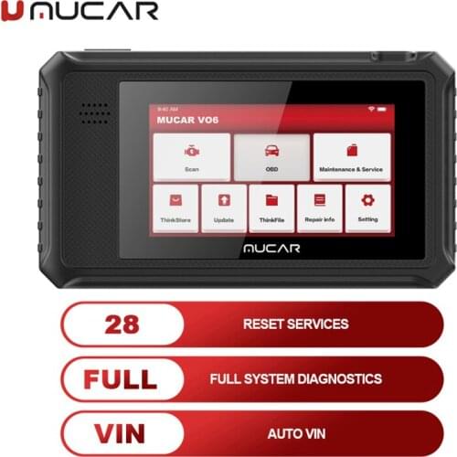 THINKCAR MUCAR VO6 Diagnostic Tools Full System ECU Coding 28 Resets Lifetime Free Update Auto obd2 Scanner PK Thinkscan Max