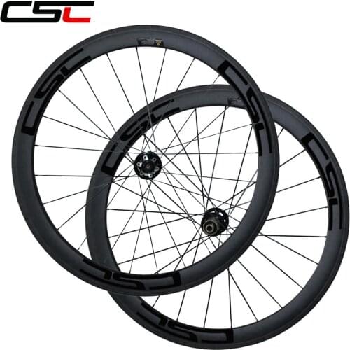 CSC 700C Novatec Disc Brake hub full carbon fiber 50mm clincher 23mm width cyclocross wheels 24/24 holes