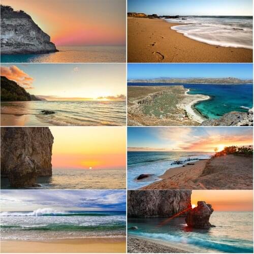 Nature Seaside Sunset Mood Cloth Photography Background Backdrop Photo Props NEW
