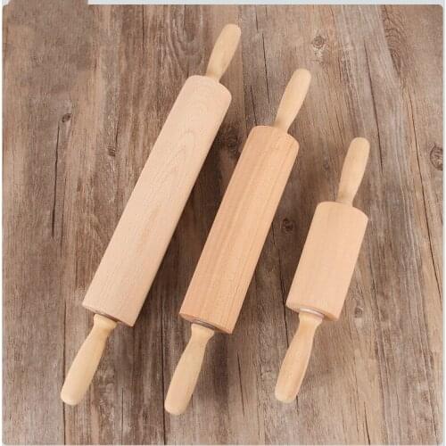 Clay sculpture solid wood rolling pin lacquer wax-free beech roller pin