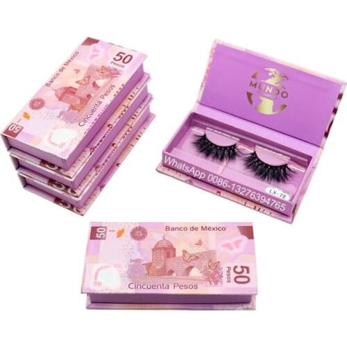Mexican Peso Eyelash Packaging Box Wholesale Mink Eyelashes Vendor Custom Lashbox Packaging With Logo Free Palstic Tray
