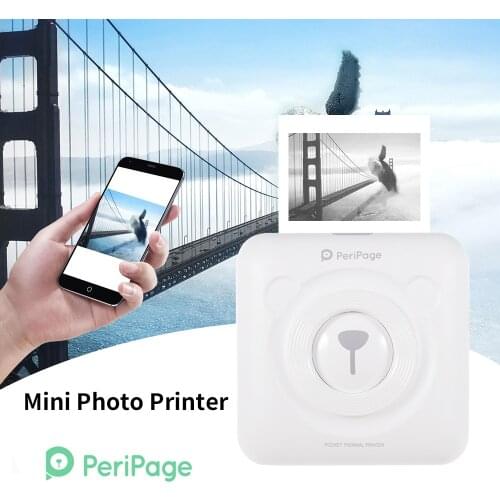 Mini Portable Bluetooth Wireless Paper Photo Printer Pocket Thermal Printing USB Connection