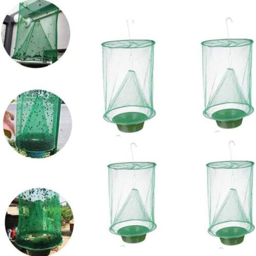 Reusable Hanging Fly Trap Insect Catcher Net Bug Killer Cage Pest Control Zapper Cage Kills For Outdoor Garden Dropshipping