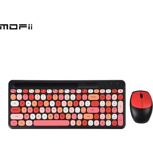 Mofii 2.4G Wireless Keyboard Mouse Combo keyboard and mouse sharing One receiver USB Interface 110 Key Slot Design