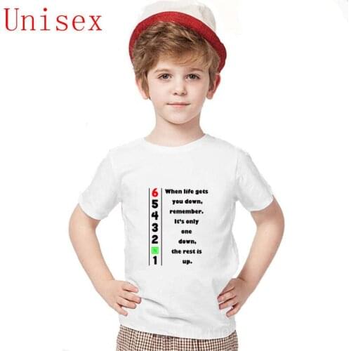 2020 Latest fashion kids clothes boys 1N23456 one down rest up black 3D printing Harajuku style tshirt streetwear summer tops