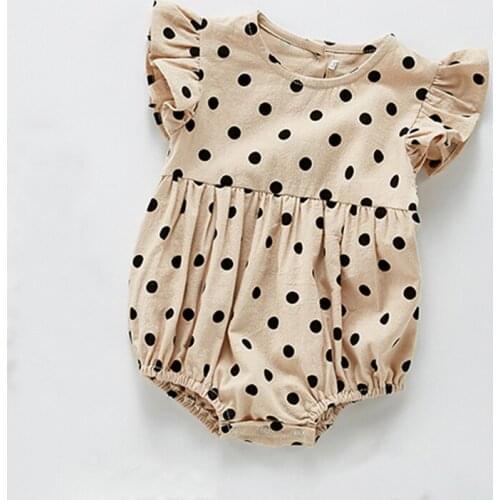 2021 New Short Sleeve Wave Point Rompers Summer Newborn Sets for Baby Things Boy Childrens Clothing Girls Clothing