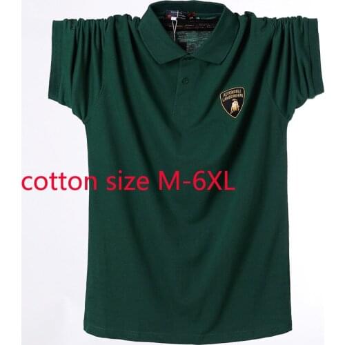 New Arrival Fashion Cotton Men Short Sleeve Oversized Casual Turn-down Collar Hand-painted Knitted T-shirt Plus Size M-5XL 6XL