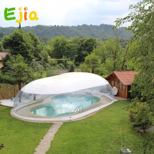 Outdoor customized transparent inflatable pool dome with covered ceiling from China inflatable pool cover factory