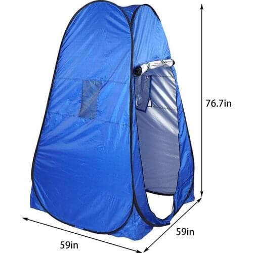 Portable Privacy Shower Toilet Camping Pop Up Tent Camouflage/UV Function Outdoor Dressing Tent/photography Tent blue