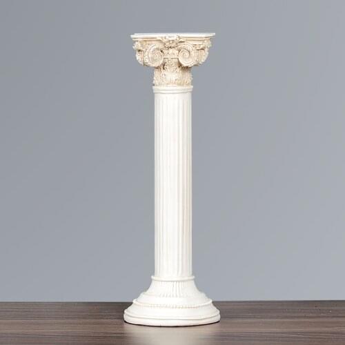 Resin European Retro Roman Column Model Home Tabletop Ornament Shop Window Office Decoration Gift Shooting Props