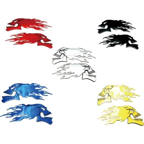 Universal 3D Ghost Skull Head Auto Motorcycle Car Sticker Emblem Decals For Haley Honda Yamaha Kawasaki Suzuki Triumph Indian