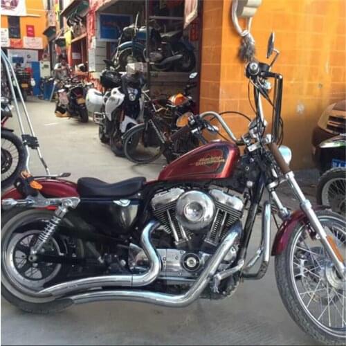 Motorcycle Exhaust Pipe Vent Pipe With Muffler Silencer For Harley Sportster Iron XL48 XL883 XL1200 XL 48 883 1200 2004-2013