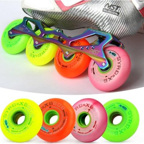 100% Original Gyro Inline Skate Wheels 84A Hardness For Slalom Sliding Roller Skating Wheels 72 76 80mm 8pcs/set Patines Tire