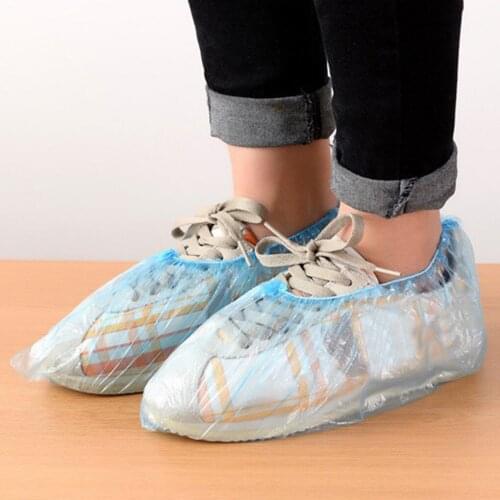 100pcs Shoes Covers Outdoor Riding Shoe Protectors Elastic Overshow Boot Single Use Covers
