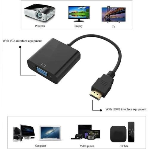 1080P HDMI-compatible to VGA Adapter Digital to Analog Converter For PS4 Projector Cable Laptop TV HDTV Box PC to Displayer P5M3
