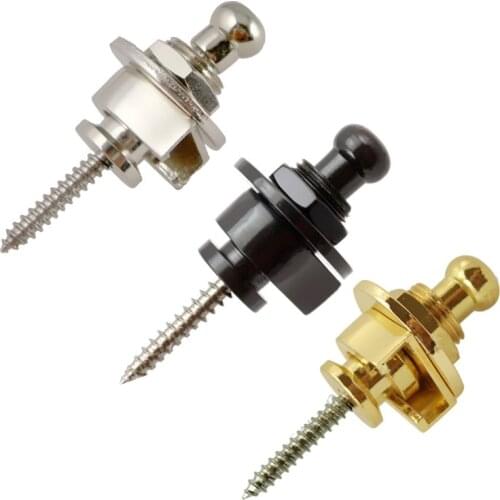 1pcs acoustic electric bass guitar strap Lock Nickel Round Head Skidproof Straplock Guitar accessories Parts