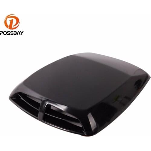 POSSBAY Black Car Air Vent Fender Cover Hole Intake Duct Flow Grille Decoration Front Bumper Hood Sticker for VW Chevrolet VW