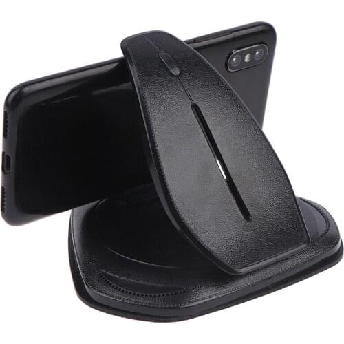 Car Phone Holder Universal Adjustable Silicone Navigation Dashboard In Car Mobile Support Clip Fold Holder Car Phone Kickstand