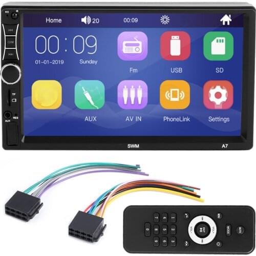 7in 2 DIN TFT Bluetooth-compatible Car MP5 Player HD Phone Interconnection MP3 Radio SWM A7 for Android/IOS