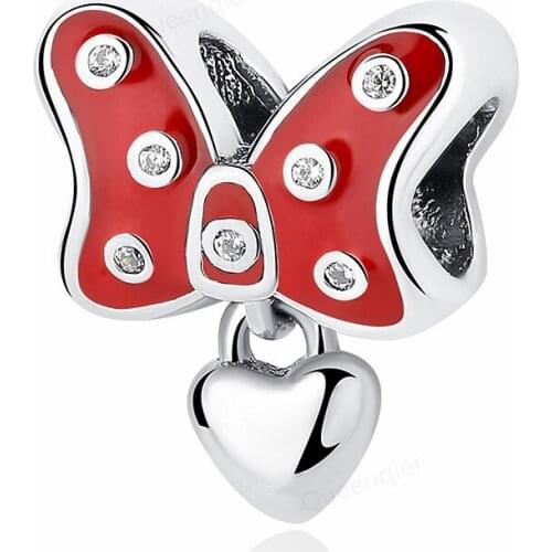 925 Sterling Silver Charms Bowknot European Bead Fit Original Bracelet Chain DIY Pendant Charm Beads Girl Women Jewelry Making