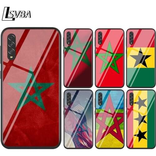 Black Cover MA Maroc Morocco Flag for Samsung Galaxy A90 A80 A70 A60 A50 A40 A30S A20E A20S A10 Phone Case
