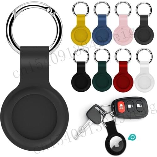 For Apple Locator Tracker Liquid Silicone Protective Sleeve For Apple Airtags Anti-lost Device Keychain Protective Sleeve Hot