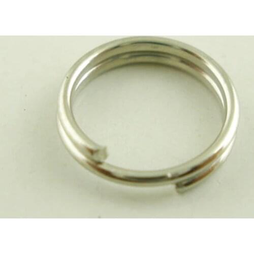 Doreen Box Lovely 500 PCs Silver Color Double Loop Split Open Jump Rings 7mm Dia. (B03573)