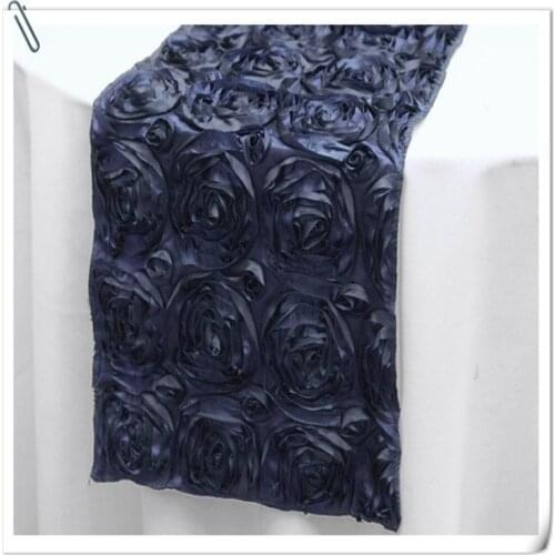 Hot Sale ! Top Quality embroidery 20pcs Navy Blue Table Runners 30x275cm For Wedding &Banquet Decoration FREE SHIPPING MARIOUS