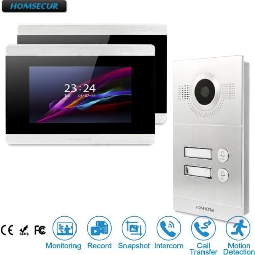 HOMSECUR 7inch Video Door Entry Phone Call System with Recording & Snapshot BC121-2S+BM715-S