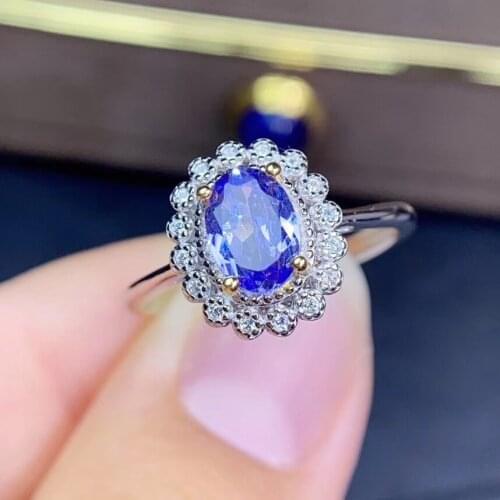 Wedding Ring Tanzanite ring Free shipping Real and natural tanzanite 925 sterling silver Fine women jewelry
