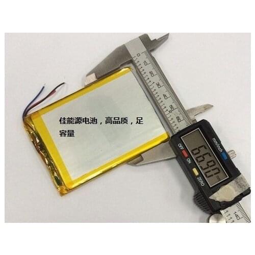 3.7V lithium polymer battery 656580 3000MAH hot mobile power battery LED products Rechargeable Li-ion Cell