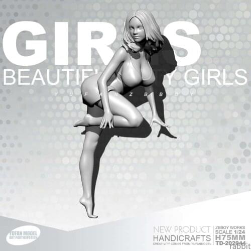 1/24 Resin Figure Kits GIRLS Resin Model self-assembled TD-202044