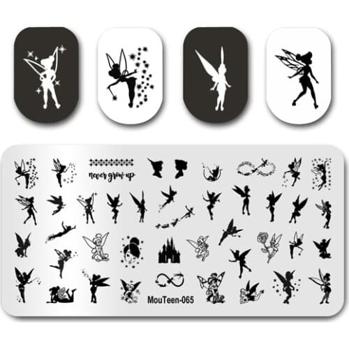 Newest Nail Stamp MouTeen065 Bell Fairy Nail Stamp Plates Manicure Set For Nail Art Stamping