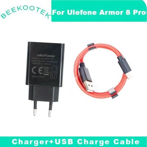 New Original Ulefone Armor 8 Pro Adaptor Fast Charger 3.0 Travel Charger EU Plug +USB Cable Replacement Part For Ulefone Armor 8