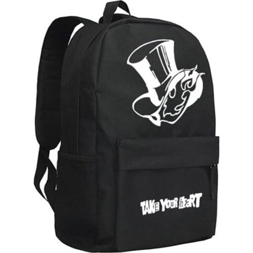 New Persona 5 Cosplay Backpack HERO Cartoon Bag Anime Oxford Schoolbag