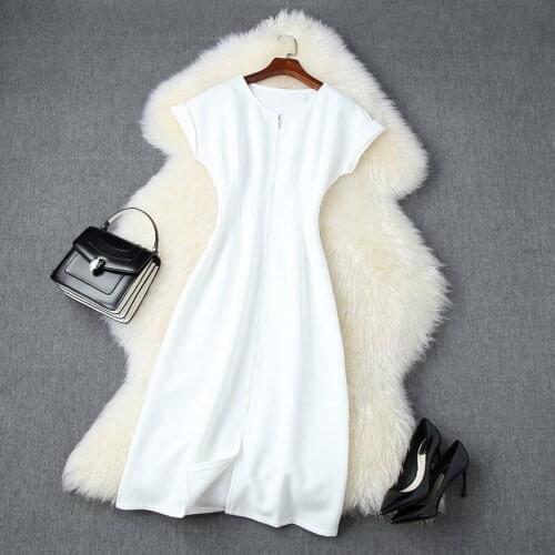 New superior 2021 quality summer casual Solid dresses Women Slim party Dress Vintage ladies Sexy office work Package hip dress