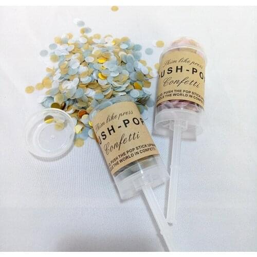Poppers Mixed Rose Gold Confetti Bridal Anniversary Push Pop Confetti Baby Shower DIY s wedding birthday Halloween