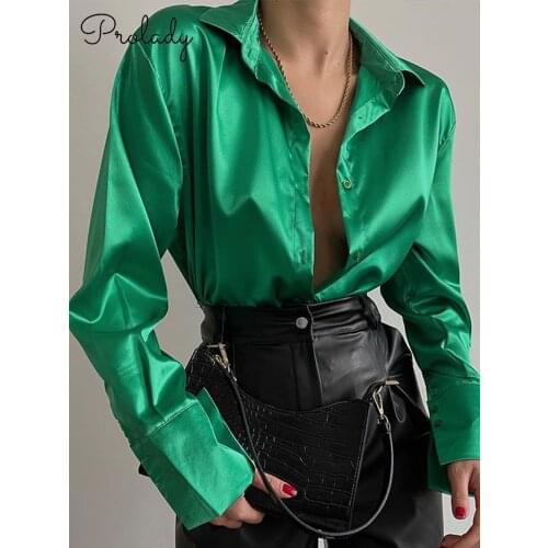 Proplady Womens Satin Shirts