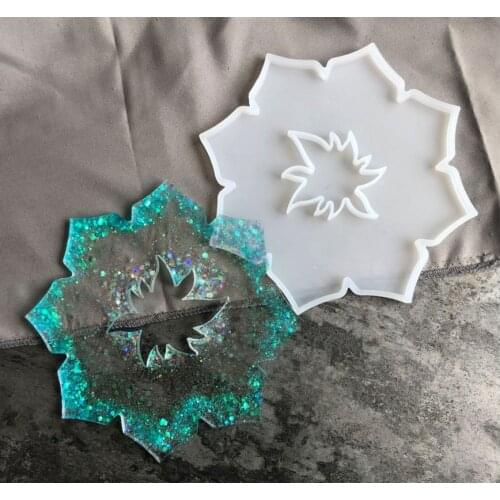 Transparent Silicone Mould Dried Flower Resin Decorative Craft DIY Irregular flowers Coaster Mold epoxy resin molds for jewelry
