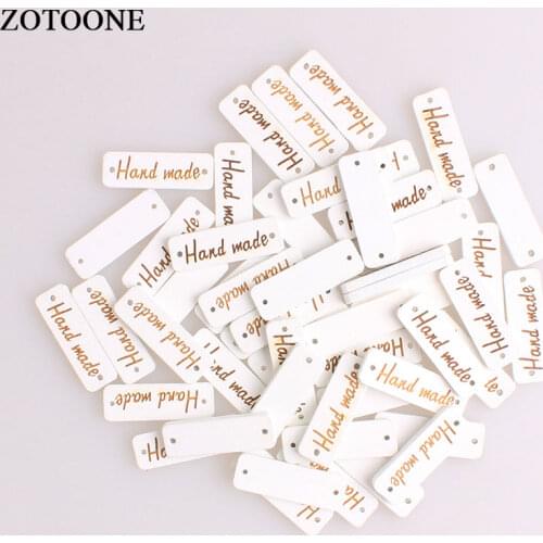 ZOTOONE Rectangle HandMade Wooden Button Needlework Sewing Accessories For Clothes Hand made Wood Button DIY Scrapbooking Craft