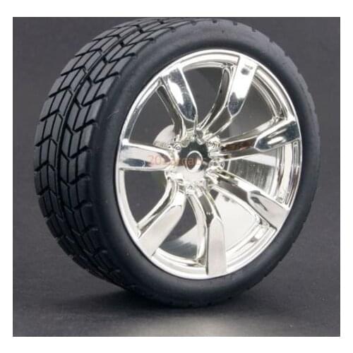 RC Flat Tires Tyre Wheel Rim 4pcs Fit HSP HPI 1:10 On-Road Racing Car 9025