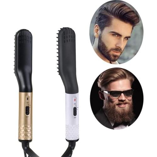 Hair Comb Brush Beard Straightener Multifunctional Hair Straightening Comb Hair Curler Quick Beard Hair Styler For Men