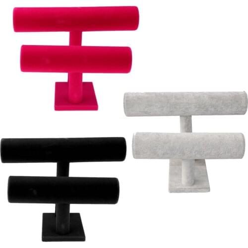 T-bar Jewelry Hard Display Stand Holder Shelf Bracelet Chain Bangle Watch