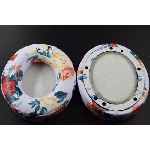 White Floral Comfort headphone Ear Cushion Pad Earpads for Beats by dr dre Studio 2.0 Studio 3 B0500 B0501 Over ear Headphone