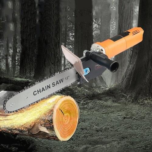 12" Chain Saw Bracket Changed 100 125 150 Electric Angle Grinder Industrial Polisher Modified Chainsaw Stand Converter DIY Tool