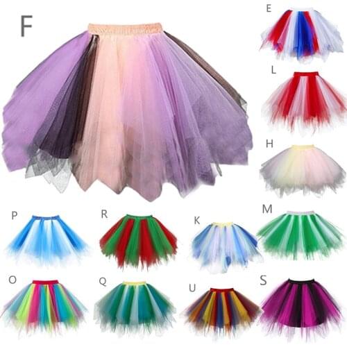 Harajuku Skirt Womens High Quality Pleated Gauze Colours Short Skirt Adult Tutu Dancing Skirt Gothic Clothes Юбка Женская