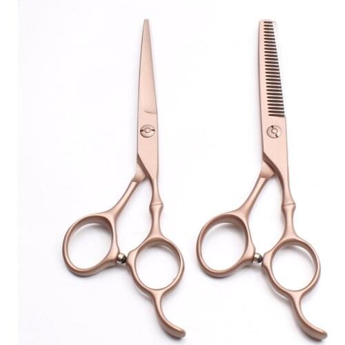 2Pc C9030 6'' Customized Logo Hairdressing Cutting Shears Thinning Scissors Hair Styling Tool Professional Human Hair Scissors