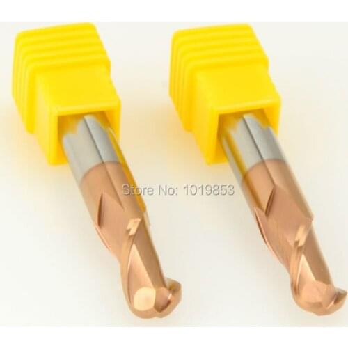 3pcs SLONS S500-R3x6x75L HRC60 BALL nose tungsten CARBIDE milling cutter end mills for hardened steel