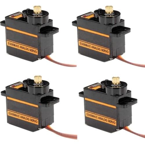 4Pcs ES08MA II 12G Mini Metal Gear Analog Servo Shockproof Stable Machine Compatible for RC Model