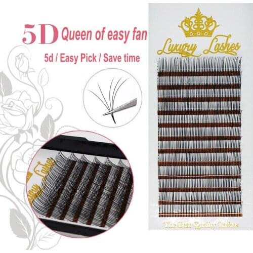 5d Eyelash extension 0.07 queen of easy fan soft save time fast lash extensions